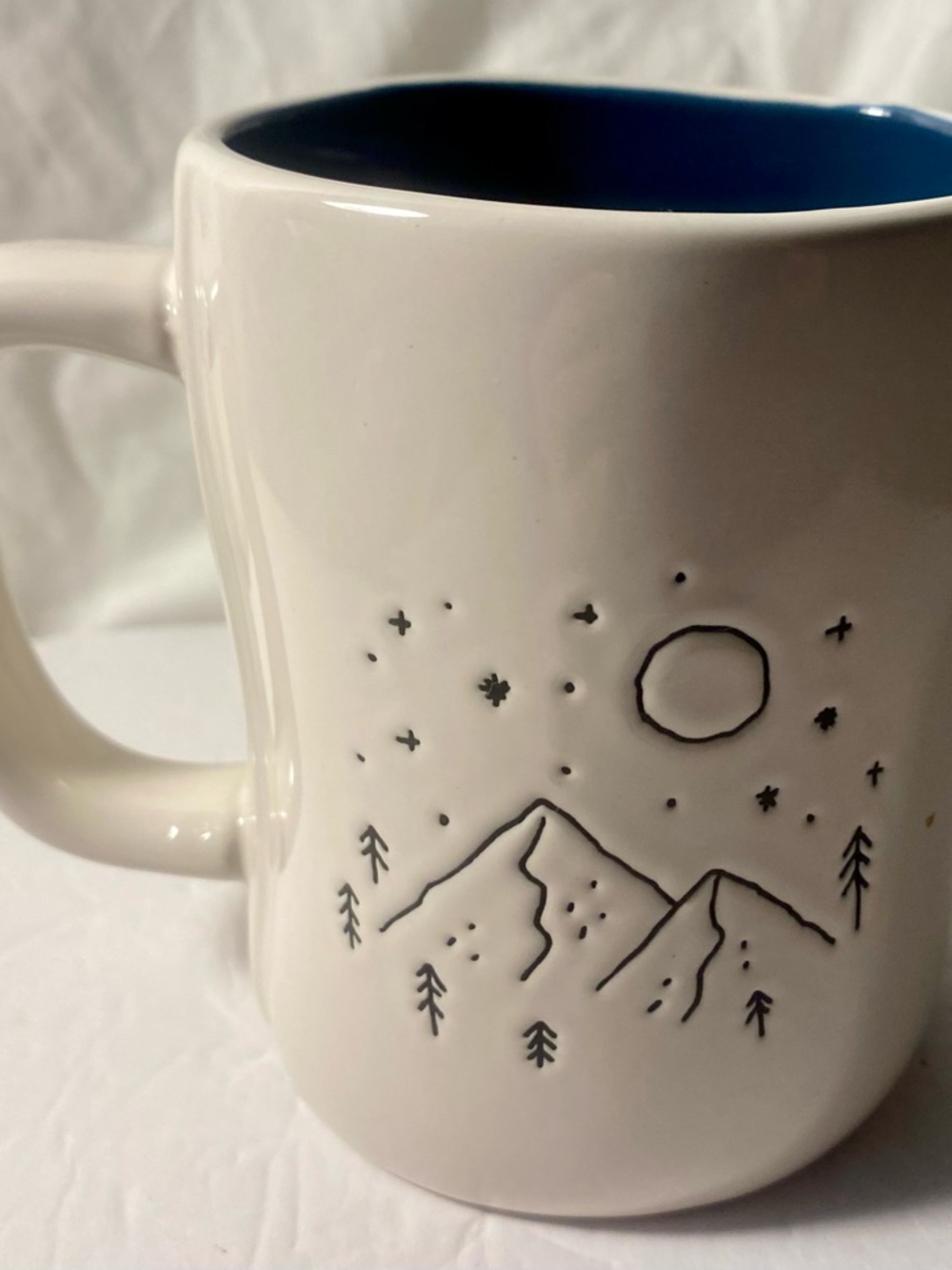 Rae Dunn White Mug with Blue Interior - STAY WILD - Picture 7 of 9